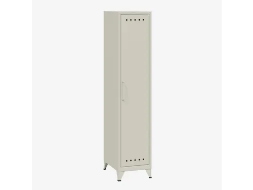 garderobekast,HxBxD 1800x380x510mm,1vak,4voeten,romp verkeerswit