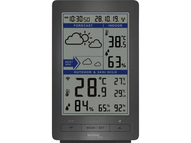 Weerstation Technoline WS 9485 94x154x46mm zilver met 1 buitensensor 3