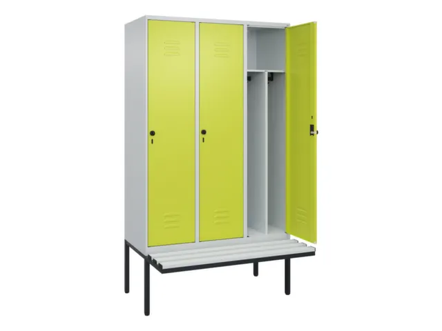 locker voor scheiding van kleding,HxBxD 2120x1200x815mm,3vak