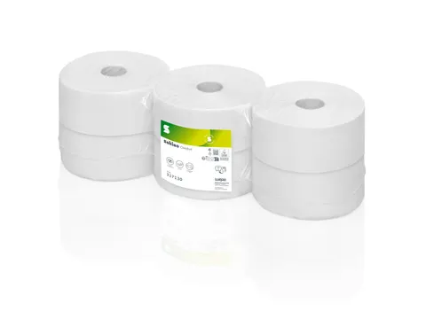Toiletpapier Satino Comfort JT2 2-laags 380m wit 317130 Pak 6 rol