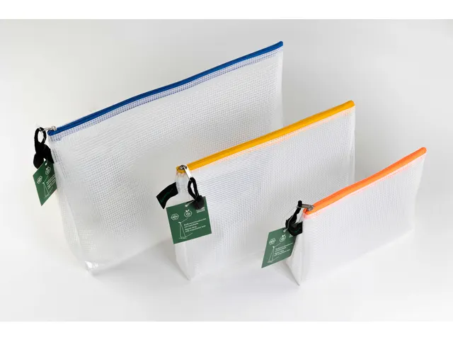 Pochette zip soufflet Foldersys EVA A4 bleu