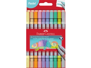 Viltstift Faber-Castell Duo 10 stuks pastel - 1
