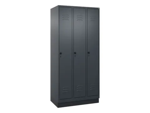 locker,HxBxD 1950x900x500mm,3vak,vak B 300mm,draaigrendel,sokkel