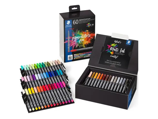 Brushpen Staedtler 371 PigmentArts viltstiften set à 60 kleuren