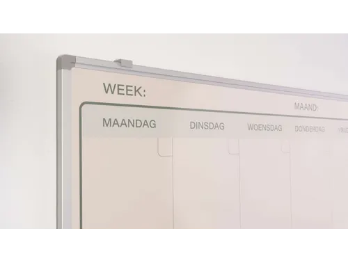 Weekplanner Elegance Nederlands softline profiel 8mm 90x120cm aluframe