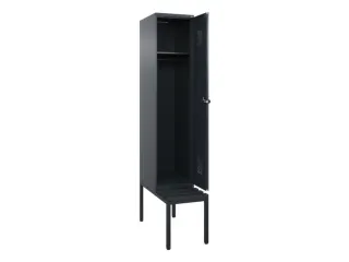 locker met bank,HxBxD 2120x400x815mm,1vak,vak B 400mm,draaigrendel - 1