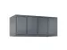 opzetkast,v. locker,4vak.,vak B 300mm,HxBxD 500x1200x500mm,vleugeldeur