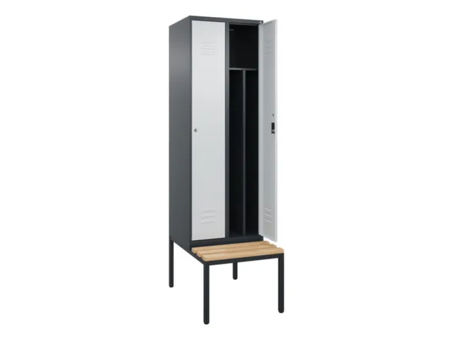locker voor scheiding van kleding,HxBxD 2120x600x815mm,2vak