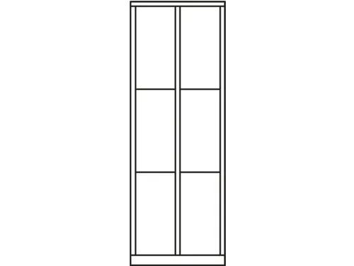 lockerkast,HxBxD 1850x600x500mm,2x4vakken,RAL7035,front RAL3000