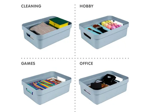 Sigma Home opbergbox 9L blauw - 35x24,6x12,2cm