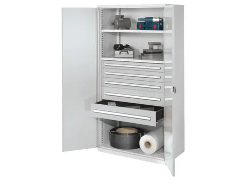 Materiaalkast Dubbelwandige Deur 1950x1000x600mm 2legborden 5laden