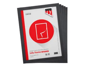 Infokader Quantore magnetisch 5- pack A4 zwart - 2