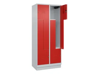 Z-garderobekast,HxBxD 1950x800x500mm,vak B 200/400mm,cil.-slot,sokkel - 2