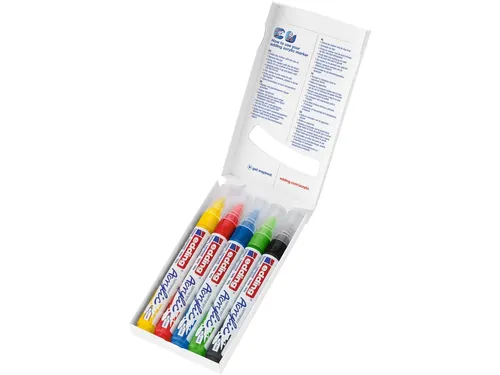 Acrylmarker edding e-5100 medium set van 5 kleuren basis