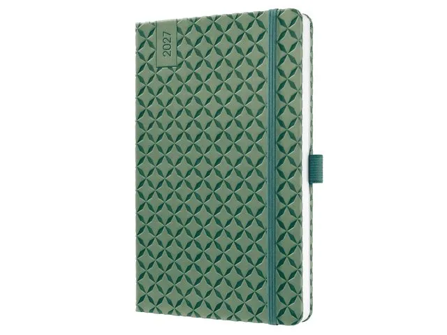 Weekagenda Flair A5 2027 (NL/FR/EN/DU) Natural Green Hardcover