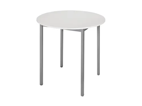 Tafel Rond 80 Cm Frame Antraciet Blad Lichtgrijs