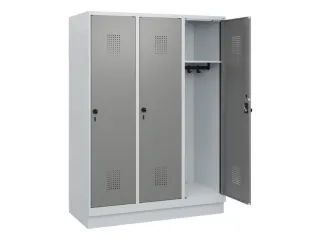 schoollocker,HxBxD 1630x1200x500mm,3vak,vak B 400mm,draaigrendel - 1