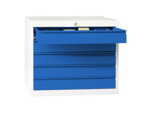 ladekast HxBxD 600x715x600mm 5laden slot RAL7035 front RAL5010