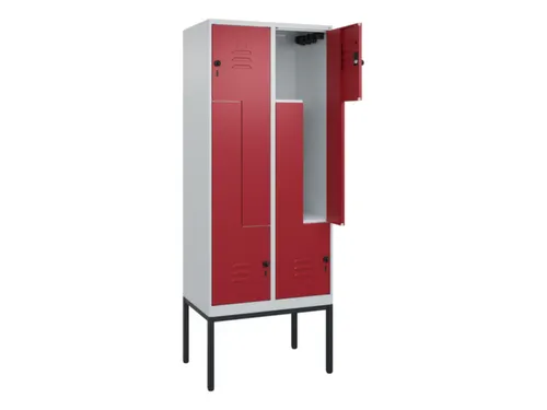 Z-garderobekast,HxBxD 2120x800x500mm,vak B 200/400mm,draaigrendel