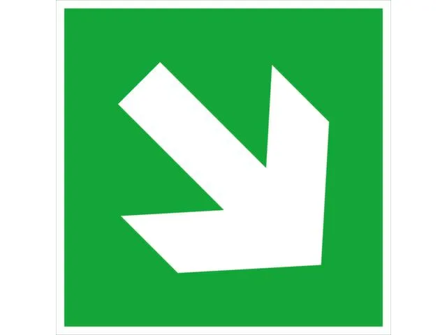 borden voor vluchtroutesignalering,Pijl,pijl omhoog/omlaag,sticker