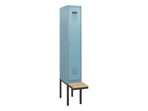 locker met bank,HxBxD 1950x300x815mm,1vak,vak B 300mm,cilinderslot