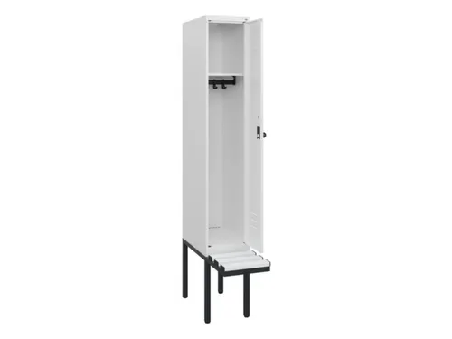 locker met bank,HxBxD 1950x300x815mm,1vak,vak B 300mm,draaigrendel