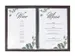 Porte-menu Sigel A5 gris foncé avec insert bambou pour 8 pages