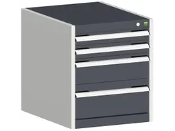 ladekast HxBxD 600x525x650mm 4laden romp RAL7035 front RAL7016