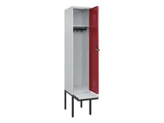locker met bank,HxBxD 2120x400x815mm,1vak,vak B 400mm,draaigrendel