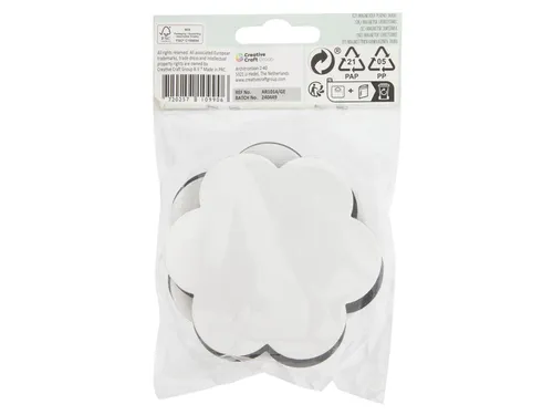 Canvas Nassau fine art ster en bloem 7,5cm magnetisch 4 stuks