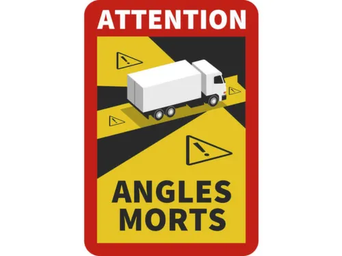 waarschuwingsbord,Attention Angles Morts vrachtwagen,folie