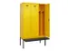 locker met bank,voor scheiding van kleding,HxBxD 2120x1200x815mm,3vak