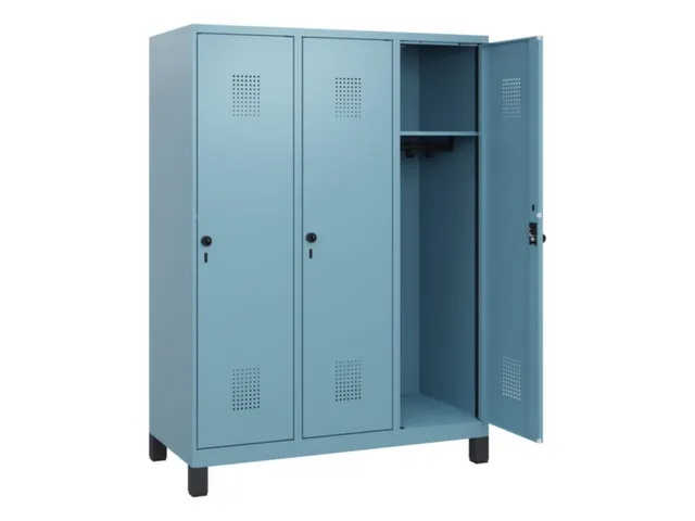 schoollocker,HxBxD 1630x1200x500mm,3vak,vak B 400mm,draaigrendel