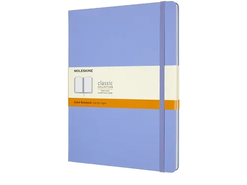 Notitieboek Moleskine XL 190x250mm lijn hard cover hydrangea blue