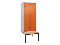 Z-garderobekast,HxBxD 2120x800x815mm,4vak,vak B 400mm,draaigrendel