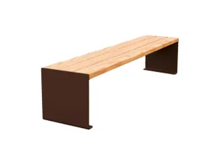 zitbank,B 1800mm,3latten,hout-zitting licht eikenhout,zitting H 450mm - 1