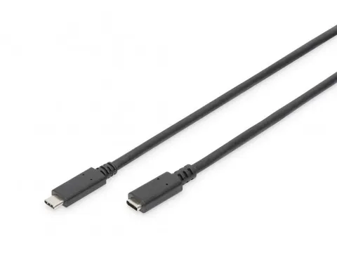 USB Type-C verlengkabel Type C St/Bu 1,5m 3A, 480MB Versie 2.0 Zwart