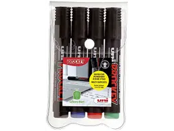 Uni PROCKEY permanent marker PM-122, etui 4 stuks