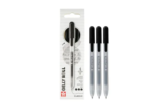 Gelschrijver Sakura Gelly Roll Classic 08 klikfunctie set à 3 stuks z