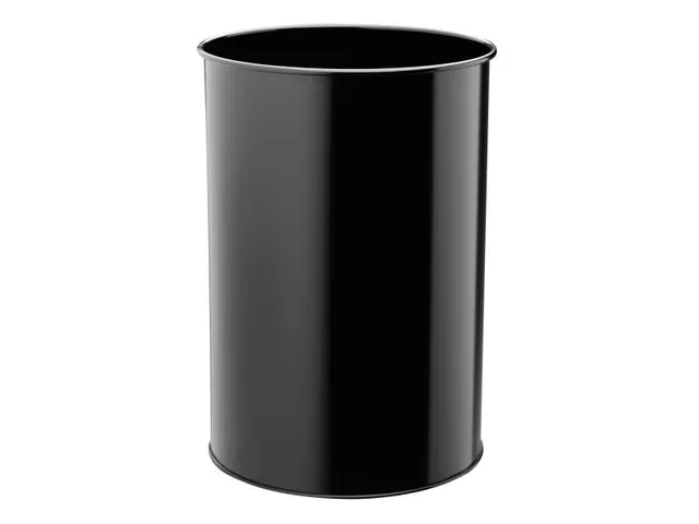 Prullenbak Metaal Rond 30 Liter Zwart