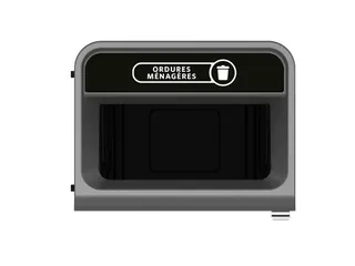 Configure Recyclingstation Ordures Menageres 125 Liter Antraciet Zwart - 2