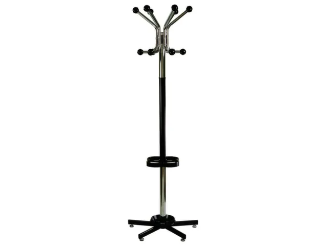 staande kapstok,HxØ 1790x550mm,12jashaken,parapluhouder/druppelvanger