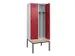 locker met bank,voor scheiding van kleding,HxBxD 2120x800x815mm,2vak