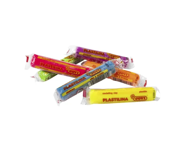 Boetseerklei Jovi plastalina 15gr neon kleuren assorti etui à 6 stuks