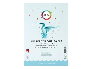 Aquarelblok Qrea A5 20vel 200gr gelijmd - 1
