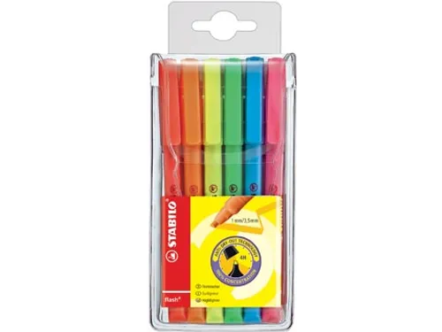Flash Markeerstift Etui 6 Stuks Geassorteerd