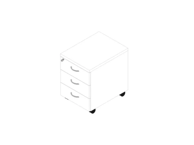 mobiel ladeblok,HxBxD 580x420x560mm,3lade(n),centr. vergrendeling