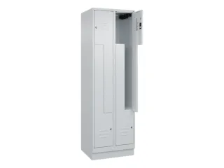 Z-garderobekast,HxBxD 1950x600x500mm,vak B 150/300mm,cil.-slot,sokkel - 2
