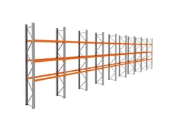 palletstelling,basis+8xaanbouw,HxBxD 3990x17425x750mm,vakl. 3000kg