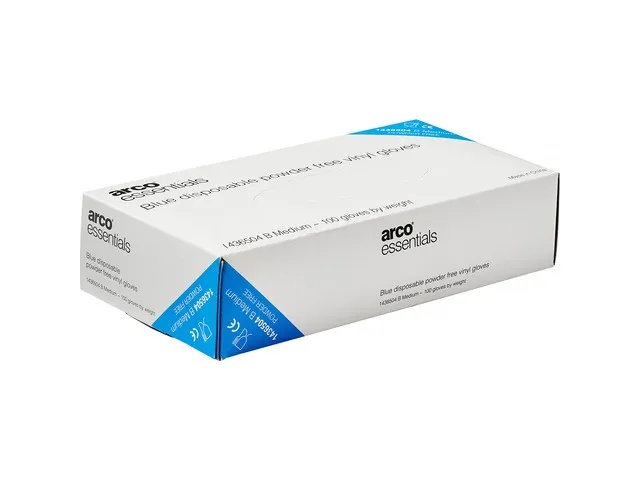 Wegwerphandschoen Arco Essentials vinyl blauw XL 100st